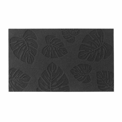 Tapis D'entrée Relief "Palmeraie" 45x75 cm Noir