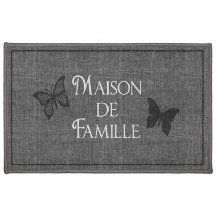 Tapis Imprimé "Familia" 50x80 cm Gris
