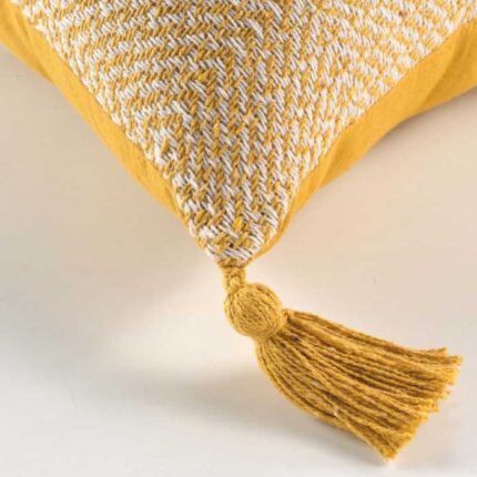 Coussin En Coton Tissé "Louisette" 40X40 cm Jaune
