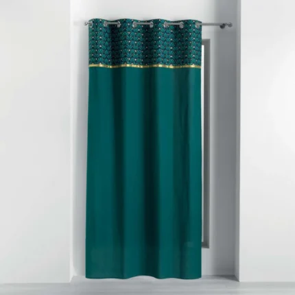 Rideau Coton "Artchic" 140x240 cm Bleu