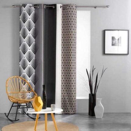 Rideau Tamisant «Galileo» 140X260 cm Noir