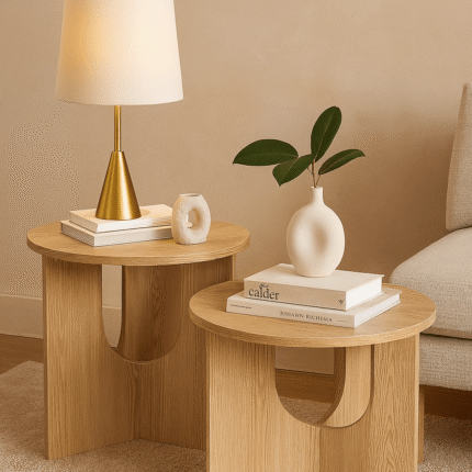 Lot De 2 Tables Basse "Oia" 50cm Naturel