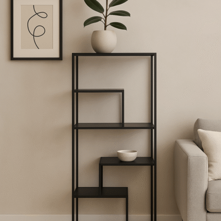 Étagère Bibliothèque En Métal "Mady" 170cm Noir
