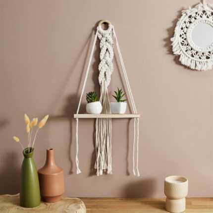 Etagère Deco "Boho" 62cm Creme