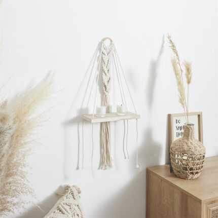 Etagère Deco "Boho" 62cm Creme