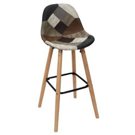 Tabourets De Bar "Patchwork" 93cm Marron