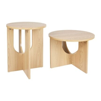 Lot De 2 Tables Basse "Oia" 50cm Naturel
