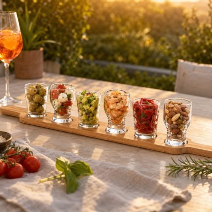 Service Apéritif Sur Plateau "Tapas" 50cm Naturel