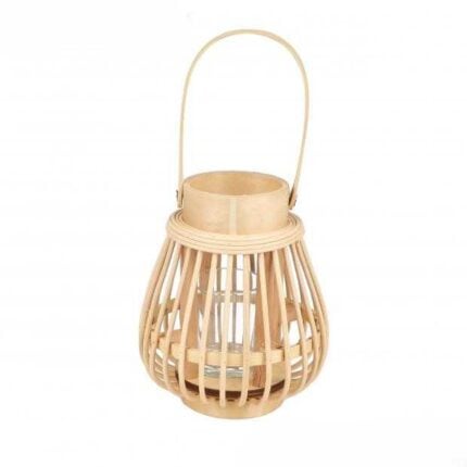 Lanterne Déco En Bambou "Mona" 27cm Naturel
