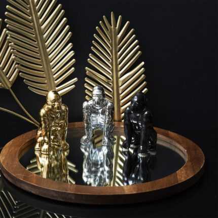 Lot De 3 Statuettes "Kingkong" 10cm