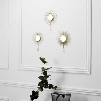 Lot De 3 Pateres Decorative 15cm