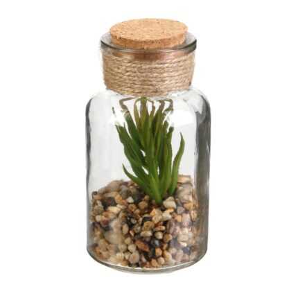 Plante  Artificielle "Fiole" 15cm Transparent