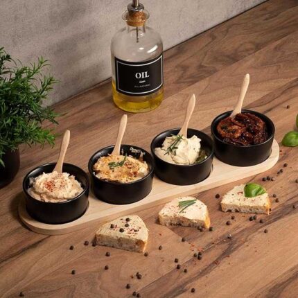 Set Apéritif 7 Pièces"Black" 31cm Noir