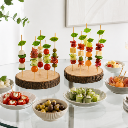 Supports à Brochettes en Bois "Apéro" 15cm Naturel