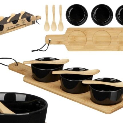 Set Apéritif 7 Pièces"Black" 31cm Noir