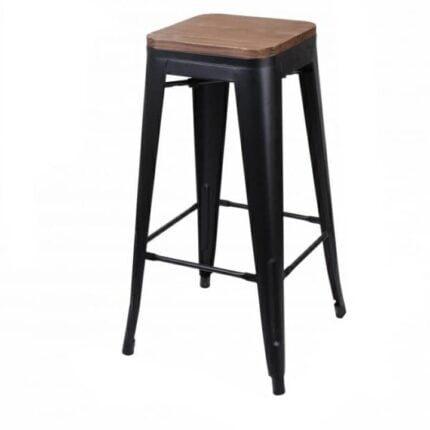 Tabouret De Bar "Liv" 78 cm Noir Mate