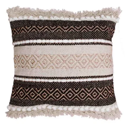 Coussin Déco "Mirage" 40X40 cm Naturel & Noir