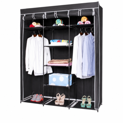 Penderie En Tissus "Essy" 170cm Noir