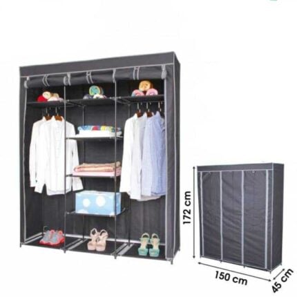 Armoire Penderie "Essy II" 170 cm Noir