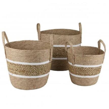 Lot De 3 Paniers «Diane» 35 cm Naturel