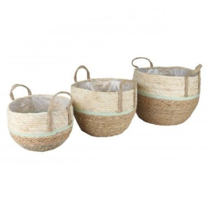 Lot De Cache Pots "Mimia" 35 cm Naturel