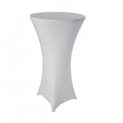 Housse Pour Table Haute "Luma" 80 cm Blanc