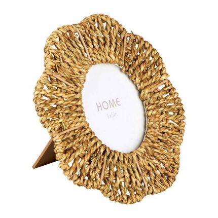 Cadre Photo en Jacinthe "Fleur" 21cm Naturel