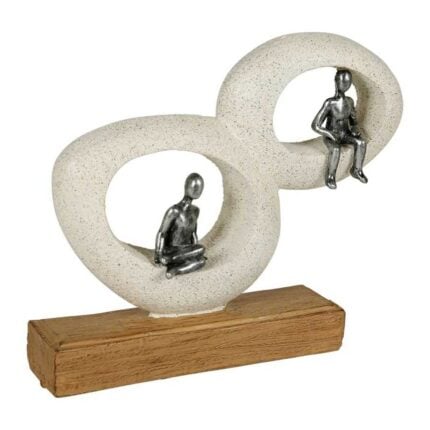 Statuette Déco "Cercle" 25cm Marron