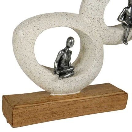 Décoration Sculpturale “Cercle” 22cm Beige