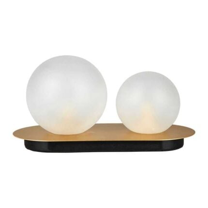 Lampe à Poser "Constellation" 25cm Blanc & Or