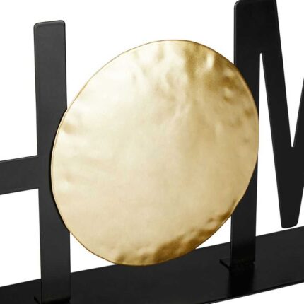Mot à Poser Déco "Home" 30cm Noir & Or