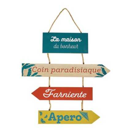 Décoration Murale "Direction" 30cm Multicolore