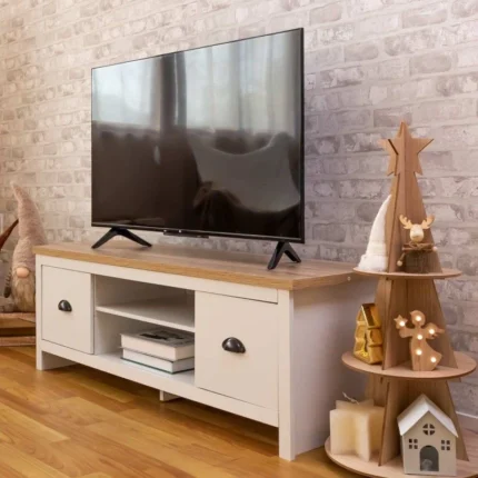 Meuble Tv Design "Virginia" 120cm Blanc