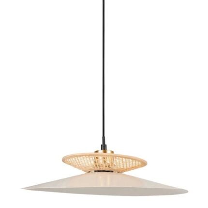 Suspension Métal Bambou «Envertito» 40cm Naturel