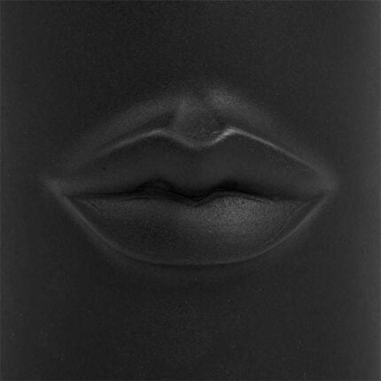 Vase Céramique "Bouche" 15cm Noir