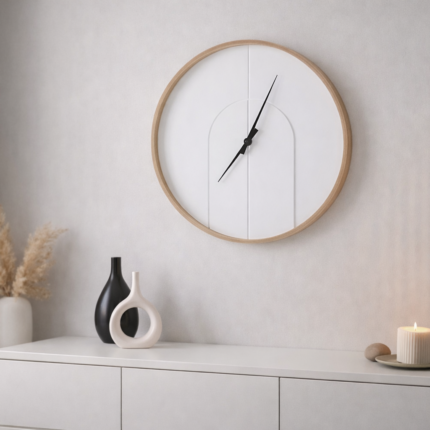 Horloge Murale en Bois "Durban" 40cm Naturel
