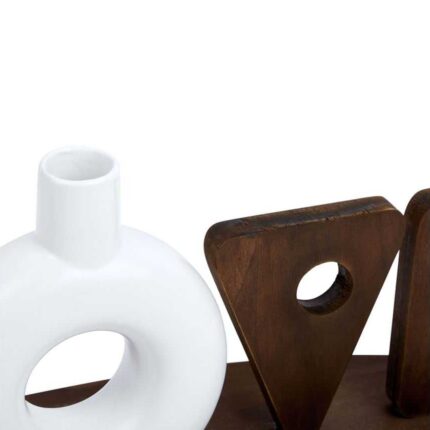 Mot Déco à Poser "Love" 30cm Marron & Blanc