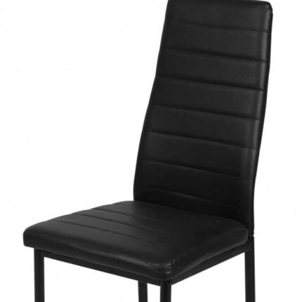 Chaises Effet Cuir "Jack" 98cm Noir