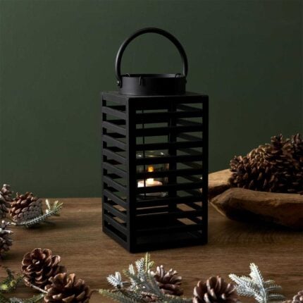 Lanterne Design en Métal "Black Forest" 24cm Noir