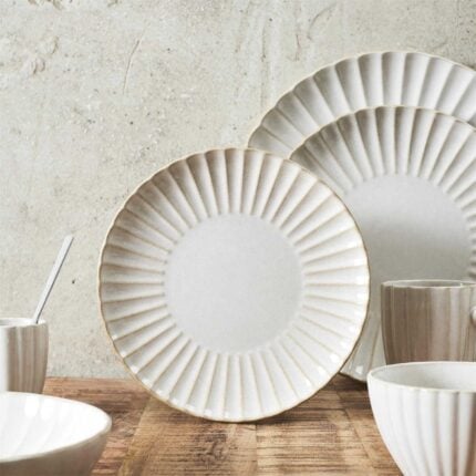 Assiettes plate "Vlora" 27cm Beige