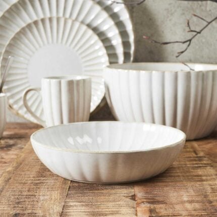 Assiette Creuse "Vlora" 25cm Beige