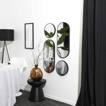 Set de 4 miroirs rond et ovale "Versa" 70cm