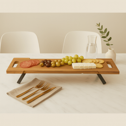 Planche Apero  Sur Pied "Acacia" 55cm Naturel