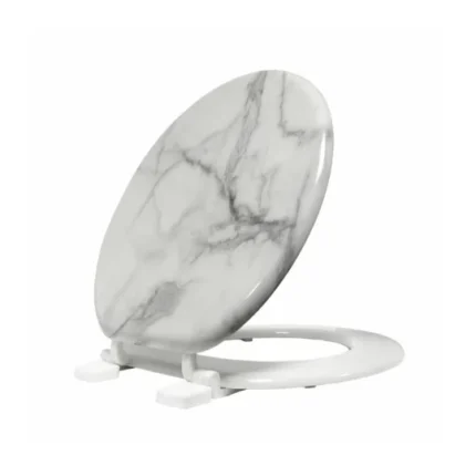 Abattant WC Imprimé "Marbre" 37cm Blanc