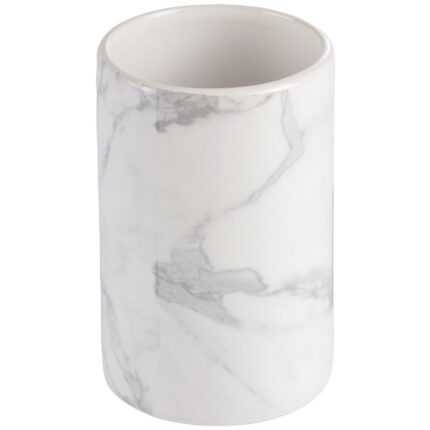 Gobelet Céramique "Effet Marbre" 11cm Blanc