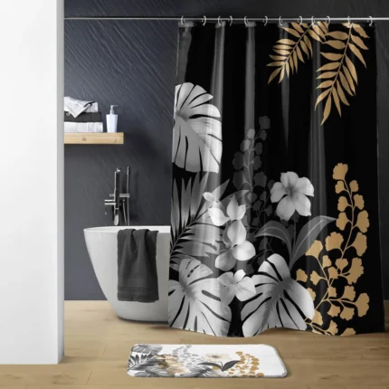 Rideau de Douche "Kelly" 180x200cm Noir