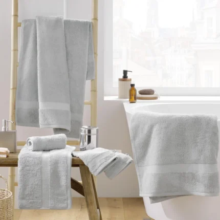 Drap de Bain "Elégance" 90x150cm Gris Perle