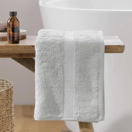 Serviette de Toilette "Elégance" 50x90cm Gris Perle