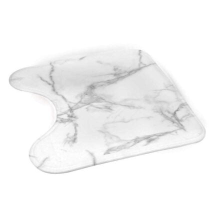 Tapis Contour WC "Marbre" 45 x 45 cm Blanc