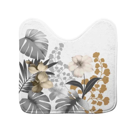 Tapis Contour WC "Kelly" 45x45cm Blanc